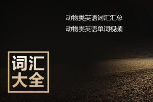 动物类英语词汇汇总doc+视频flv下载